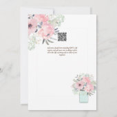 Invitation Micro Jardin Mariage thème Joli Floral été (Dos)