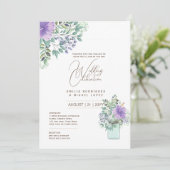 Invitation Micro Jardin Mariage thème Joli Floral été (Debout devant)