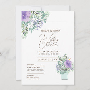 Invitation Micro Jardin Mariage thème Joli Floral été