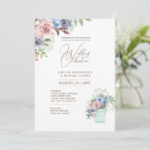 Invitation Micro Jardin Mariage thème Joli Floral été (Debout devant)