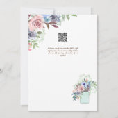 Invitation Micro Jardin Mariage thème Joli Floral été (Dos)