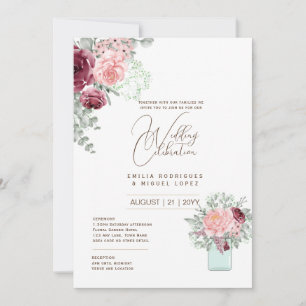 Invitation Micro Jardin Mariage thème Joli Floral été
