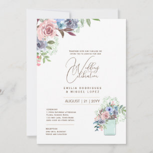 Invitation Micro Jardin Mariage thème Joli Floral été