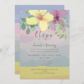 Invitation Micro-Mariage aquarelle (Devant / Derrière)