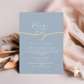 Invitation Micro Mariage bleu Dusty