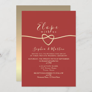 Invitation Micro Mariage romantique