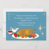 Invitation Mid Century Donner Merci Retro Bon thanksgiving H (Dos)