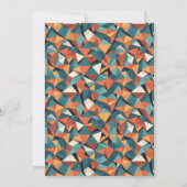 Invitation Mid-Century Geometric Teal & Orange | Custom (Dos)