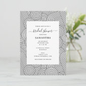 Invitation Mid Century Modern Geometric Arch Bridal Shower (Debout devant)