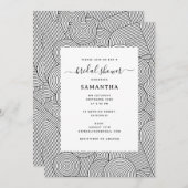Invitation Mid Century Modern Geometric Arch Bridal Shower (Devant / Derrière)