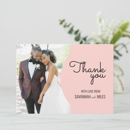 Invitation Mid Century Modern Photo Merci Notes Invitatiatiat (Debout devant)