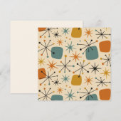 Invitation Mid Century Modern Starburst Pattern (Devant / Derrière)