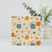 Invitation Mid Century Modern Starburst Pattern (Debout devant)