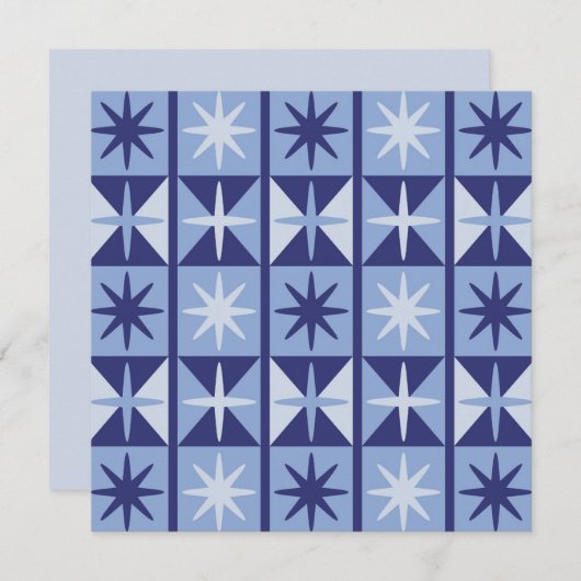 Invitation Mid Century Modern Starburst Pattern (Devant / Derrière)