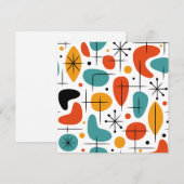 Invitation Mid Century Modern Starburst Pattern (Devant / Derrière)