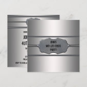 Invitation Mid Life Crisis Mans Black 40th Birthday Party (Devant / Derrière)