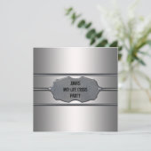 Invitation Mid Life Crisis Mans Black 40th Birthday Party (Debout devant)