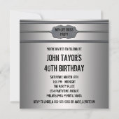 Invitation Mid Life Crisis Mans Black 40th Birthday Party (Dos)