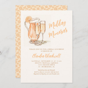 Invitation Midi Mimosas Nuptiale Déjeuner de douche Invitatio