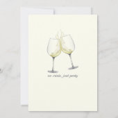 Invitation Midlife Good Life Élégant Verre à vin 50e annivers (Dos)