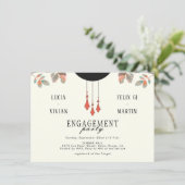 Invitation Midnight Autumn Engagement Party (Debout devant)