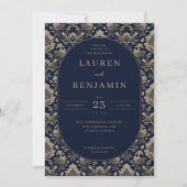 Invitation Midnight Baroque Wedding (Devant)
