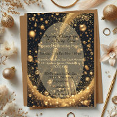 Invitation Midnight Black Gold Champagne Dreams New Year's  