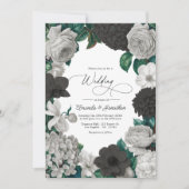 Invitation Midnight Black, Oyster Gray & Soft Linen Wedding (Devant)