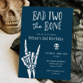 Invitation Midnight Blue Bad Two The Bone 2e fête d'anniversa