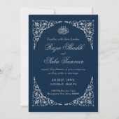 Invitation Midnight Blue Islamic Wedding (Devant)