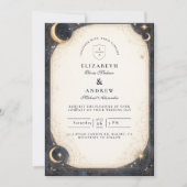 Invitation Midnight Celestial Garden Wedding (Devant)