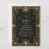 Invitation Midnight Celestial Luxe Wedding (Devant)