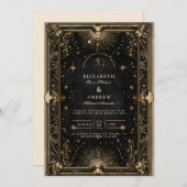Invitation Midnight Celestial Luxe Wedding (Devant / Derrière)