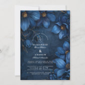 Invitation Midnight Copper Garden Wedding (Devant)