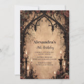 Invitation Midnight Gothic Cathedral Birthday (Devant)