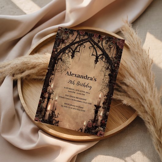 Invitation Midnight Gothic Cathedral Birthday