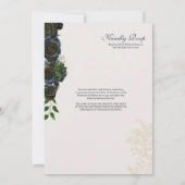 Invitation Midnight Navy Roses Bleus Fancy Charro Quinceanera (Dos)