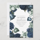 Invitation Midnight Navy, Steel Blue & Eucalyptus Grey (Devant)
