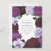 Invitation Midnight Orchid, Velvet Aubergine & Misty Mauve (Devant)