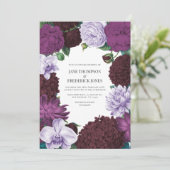 Invitation Midnight Orchid, Velvet Aubergine & Misty Mauve (Debout devant)