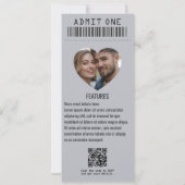 Invitation Midnight Riot Rock ’n’ Roll Wedding Ticket (Dos)