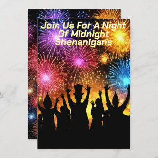 Invitation Midnight Shenanigans New Year’s Eve Party