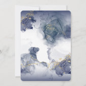 Invitation Midnight Sky & Gold Veins Moody Modern Wedding (Dos)