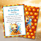 Invitation Miel abeille thème Baby shower garçon