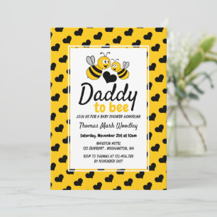 Invitation Miel Bee, Baby shower