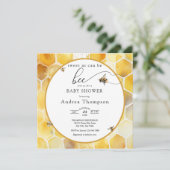 Invitation Miel Bee | Baby shower d'abeilles (Debout devant)