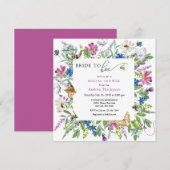 Invitation Miel Bee | Mariée à être Fête des mariées (Devant / Derrière)