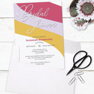 Invitation Miel de framboise violette Flux horizontaux