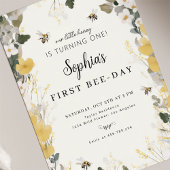 Invitation Miel floral abeille 1er anniversaire