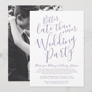 Invitation Mieux vaut tard que jamais la fête de mariage muet